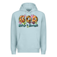 Blue Mist god is my refuge and strength Premium Hoodie - MaliasSmallBusiness