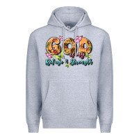 Heather Grey god is my refuge and strength Premium Hoodie - MaliasSmallBusiness