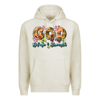 Oatmeal Heather god is my refuge and strength Premium Hoodie - MaliasSmallBusiness
