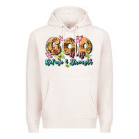 Pale Pink god is my refuge and strength Premium Hoodie - MaliasSmallBusiness
