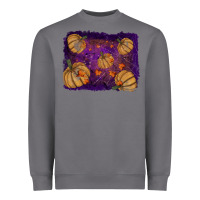 Storm Halloween Pumpkin Cobweb Background Heavyweight Sweatshirt - RanaPortraitStore