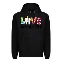 Black love dentallife Premium Hoodie - AdoDesignShop