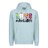 Blue Mist love dentallife Premium Hoodie - AdoDesignShop