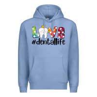 Colony Blue love dentallife Premium Hoodie - AdoDesignShop