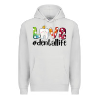 Dove Grey love dentallife Premium Hoodie - AdoDesignShop