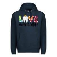 Navy love dentallife Premium Hoodie - AdoDesignShop