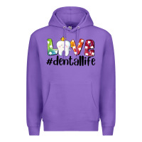 Purple love dentallife Premium Hoodie - AdoDesignShop