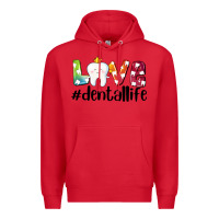 Red love dentallife Premium Hoodie - AdoDesignShop