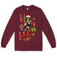 Burgundy ho ho ho afro gnomes Long Sleeve Tee - FaDigitalArtStudio