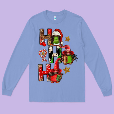 Ho Ho Ho Afro Gnomes Long Sleeve Tee Designed By Fadigitalartstudio