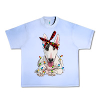 Grape Ice bull terrier with christmas lights Urban Heavy Tee - RanaPortraitStore