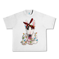 Lunar Rock bull terrier with christmas lights Urban Heavy Tee - RanaPortraitStore