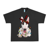Pigment Black bull terrier with christmas lights Urban Heavy Tee - RanaPortraitStore
