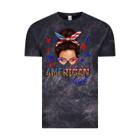 Cloud Black all american girl messy bun Vintage Tee - texasbilliewilder