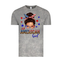 All American Girl Messy Bun Vintage Tee | Teevron