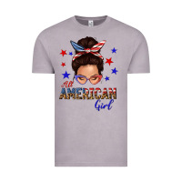 Vintage Zinc all american girl messy bun Vintage Tee - texasbilliewilder