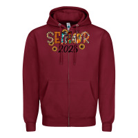 Burgundy senior 2023 fall Zipper Hoodie - JahusDesignShop