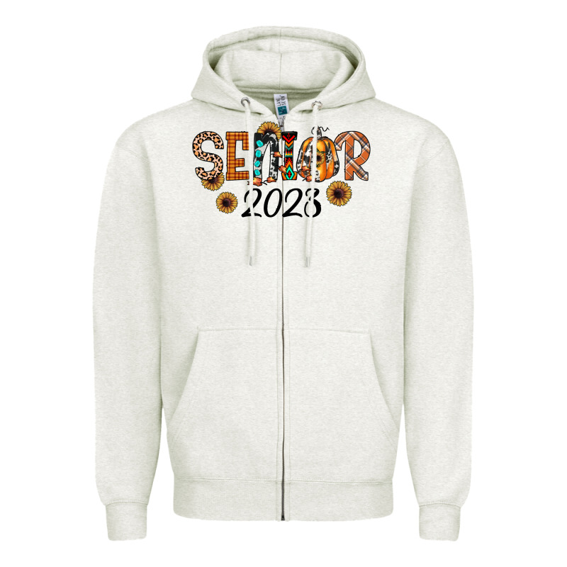 Senior 2023 Fall Zipper Hoodie by JahusDesignShop | Teevron