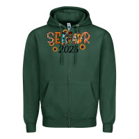 Sports Green senior 2023 fall Zipper Hoodie - JahusDesignShop