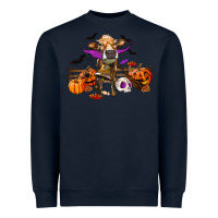 Navy Heifer Cow Halloween Heavyweight Sweatshirt - RanaPortraitStore