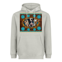 Moon Dust western baby cow turquoise gemstones  leopards Heavyweight Hoodie - BarkalooDesign