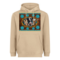 Mushroom western baby cow turquoise gemstones  leopards Heavyweight Hoodie - BarkalooDesign