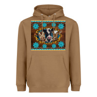 Toasted Coconut western baby cow turquoise gemstones  leopards Heavyweight Hoodie - BarkalooDesign