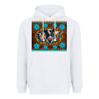 White western baby cow turquoise gemstones  leopards Heavyweight Hoodie - BarkalooDesign