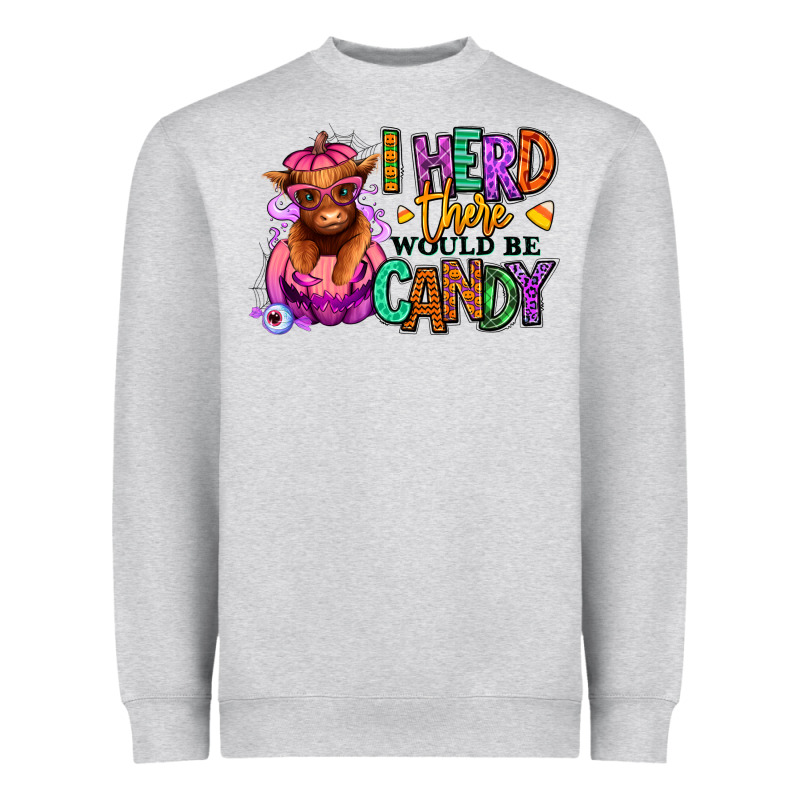 I Herd There Would Be Candy Heifer Heavyweight Sweatshirt by RanaPortraitStore | Teevron
