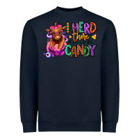 Navy I herd there would be candy Heifer Heavyweight Sweatshirt - RanaPortraitStore