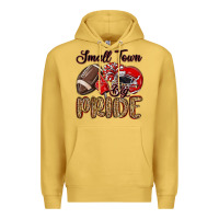 Antique Gold small town big pride red Premium Hoodie - MaliasSmallBusiness