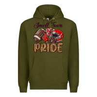 Army Green small town big pride red Premium Hoodie - MaliasSmallBusiness
