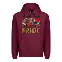 Burgundy small town big pride red Premium Hoodie - MaliasSmallBusiness