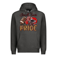 Charcoal Heather small town big pride red Premium Hoodie - MaliasSmallBusiness