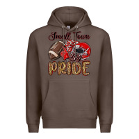 Coffee small town big pride red Premium Hoodie - MaliasSmallBusiness