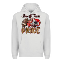 Dove Grey small town big pride red Premium Hoodie - MaliasSmallBusiness