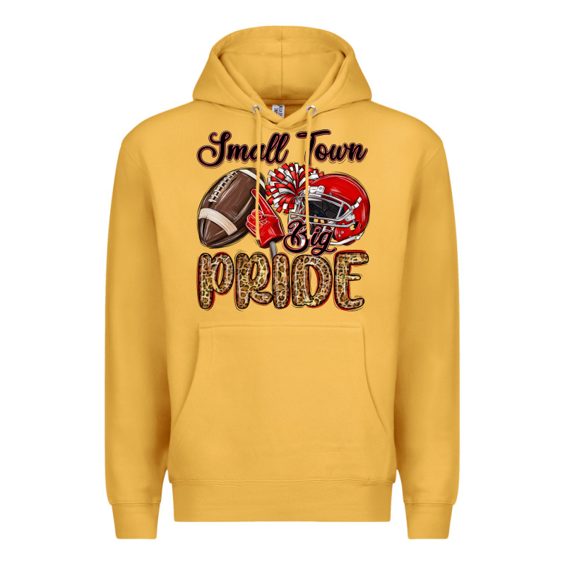 Small Town Big Pride Red Premium Hoodie by MaliasSmallBusiness | Teevron
