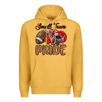 Mustard small town big pride red Premium Hoodie - MaliasSmallBusiness