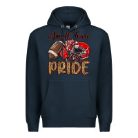 Navy small town big pride red Premium Hoodie - MaliasSmallBusiness