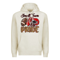 Oatmeal Heather small town big pride red Premium Hoodie - MaliasSmallBusiness