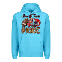 Ocean Blue small town big pride red Premium Hoodie - MaliasSmallBusiness