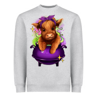 Heather Grey Halloween Heifer Heavyweight Sweatshirt - RanaPortraitStore