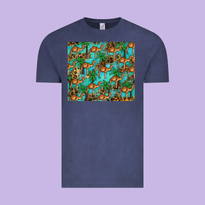 Camel Leopard Vintage Tee Designed By Barkaloodesign