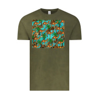 Vintage Olive camel leopard Vintage Tee - BarkalooDesign
