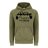 Vintage Olive Mountains Vintage Hoodie - Unal Design