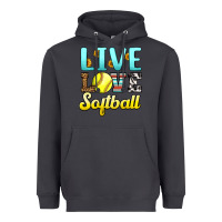 Smoke live love softball Heavyweight Hoodie - LillyAllenDesigns