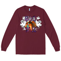 Burgundy Boo yall Long Sleeve Tee - CowhideDigitalArt