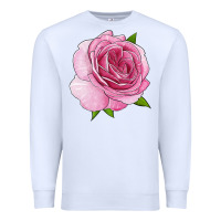 White all dressed up rose Premium Sweatshirt - LillyAllenDesigns