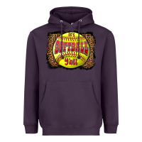 Plum it's softball y'all Heavyweight Hoodie - LillyAllenDesigns