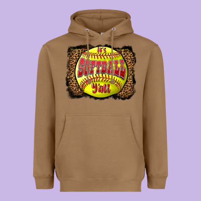 It's Softball Y'all Heavyweight Hoodie Designed By Lillyallendesigns